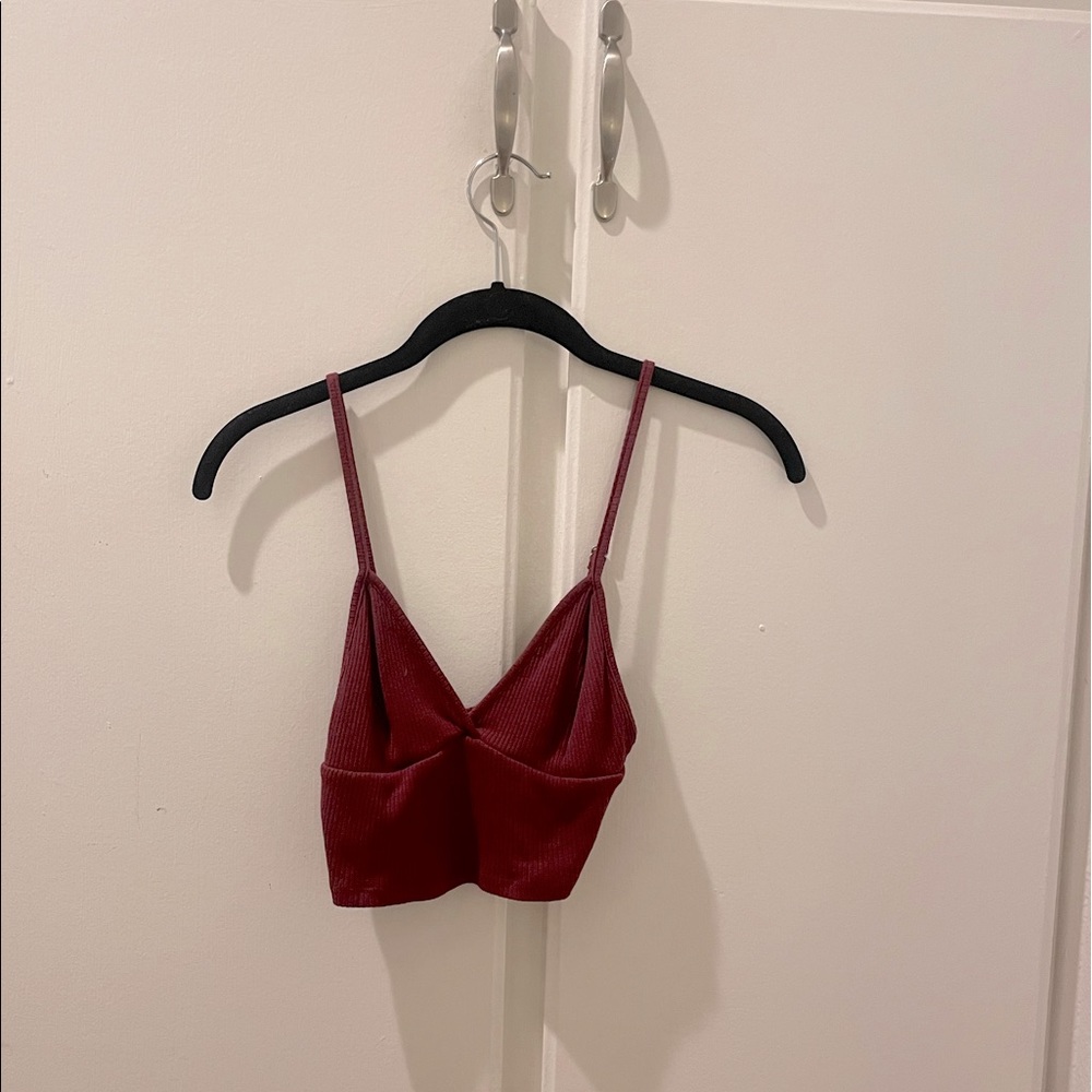 Out from under urban outfitters maroon small tank crop top